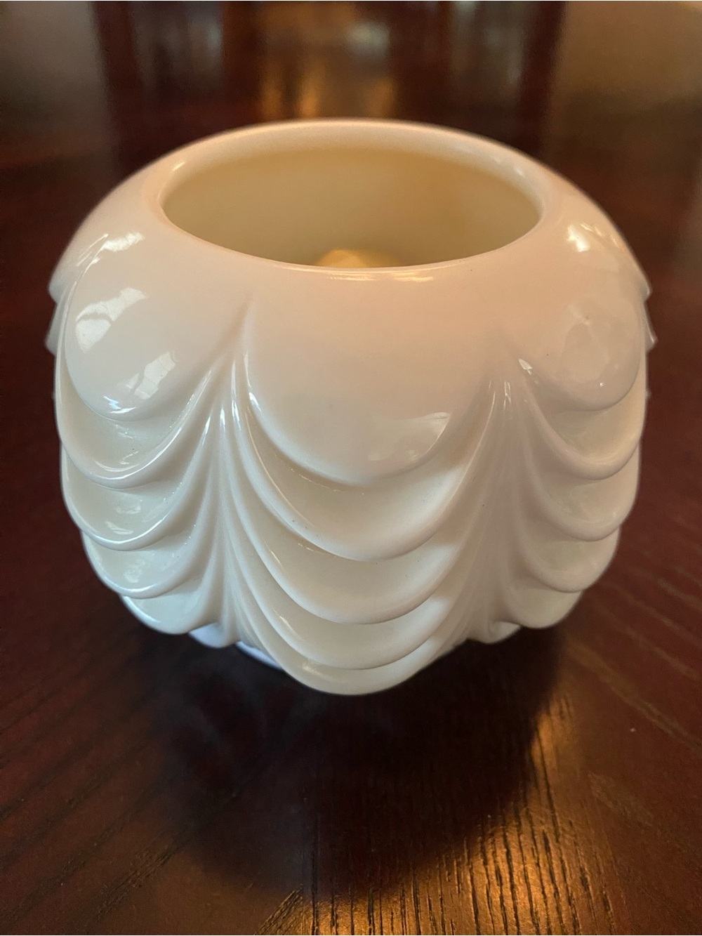 Fostoria Lincoln Drape Pattern Milk Glass Vintage 1959-65